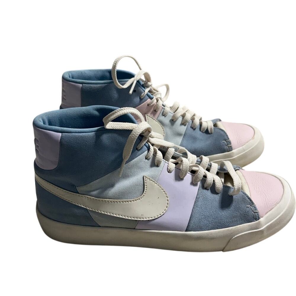 Nike Blazer Royal Spring Patchwork Sneakers Men's Size 10.5 Pastel Pink Blue